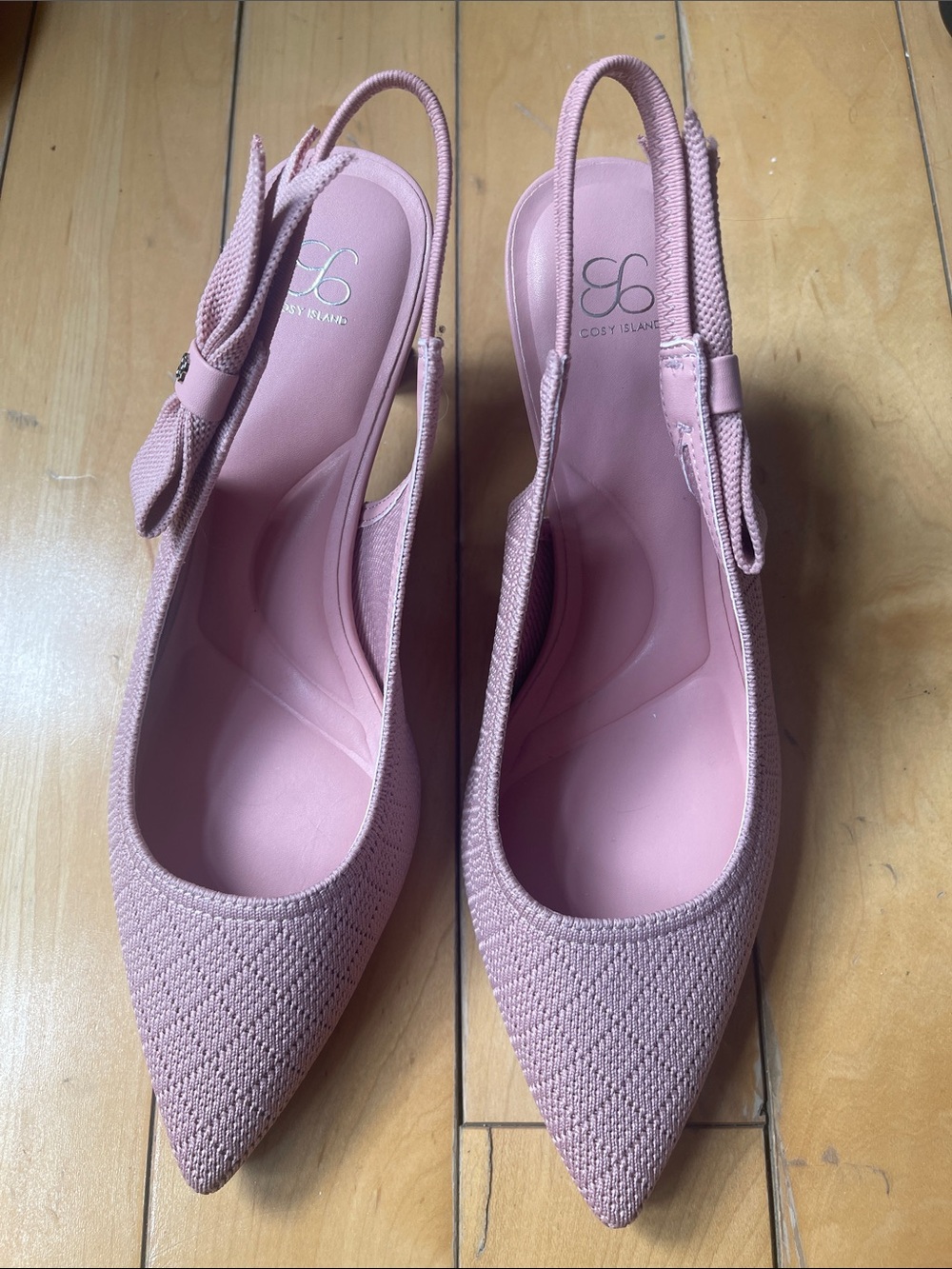 EverLush Pink Bowknot Pointed-Toe Heeled Slingback - Picture 5 of 6